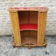 Bamboo tiki bar and two stools
