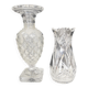Deux vases en cristal à facettes