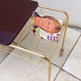 60s record player side table with wheels