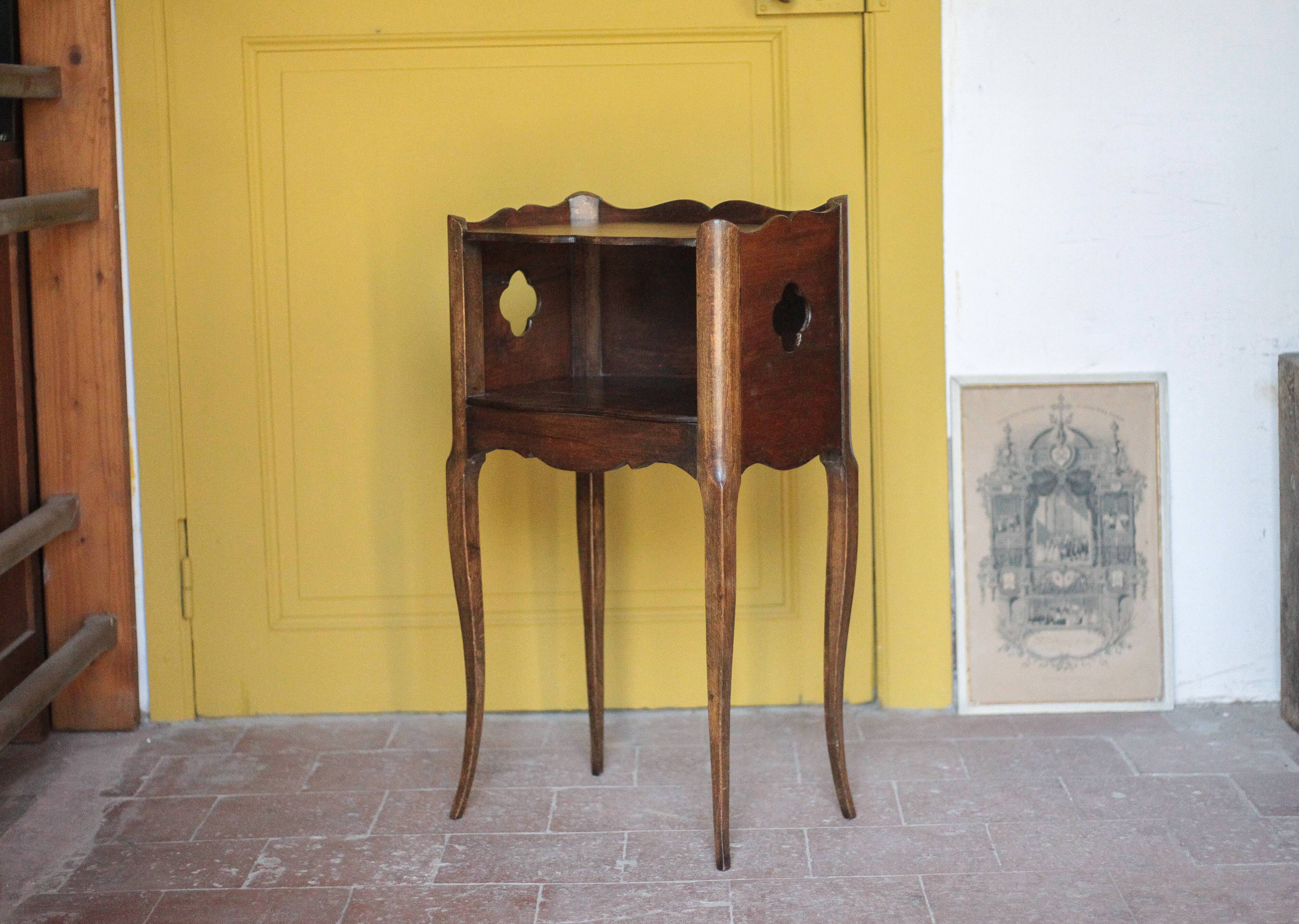 Bedside table, nightstand wood, accent furniture, antique furniture