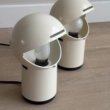 Set of two Vintage 'Pac-Man' Asteroidi Siberin Caronno table lamp Italy 70's design