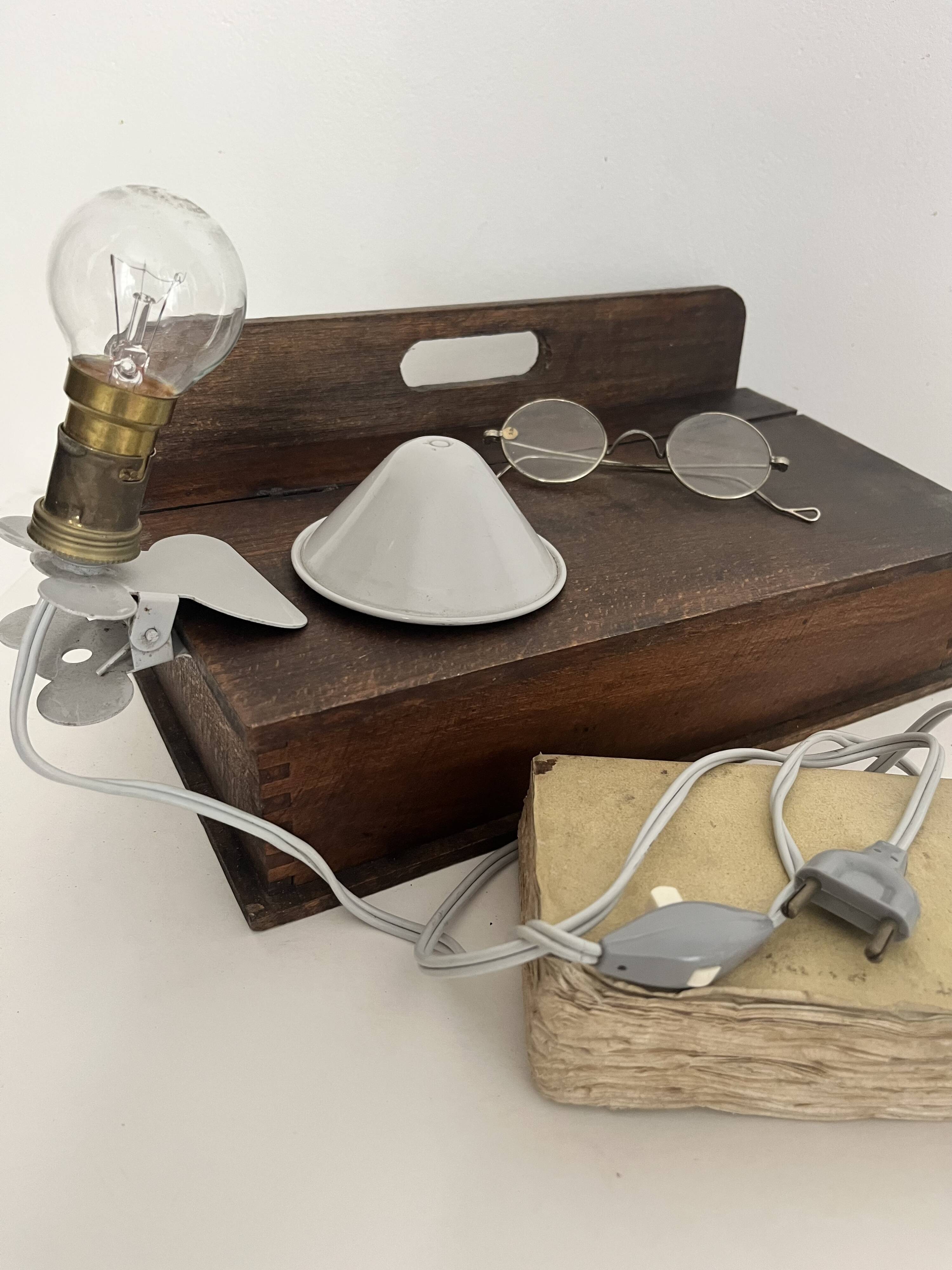 Lampe pince champignon, vintage