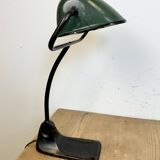 Lampe de Banque Vintage en Émail Vert de BUR, 1930s
