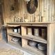 Ancien meuble à clapets en chêne