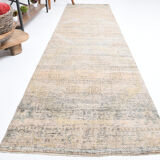 3x11 faded scandinavian vintage runner rug, 335x90cm