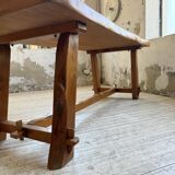 Aranjou farmhouse table in blond elm, 1950s