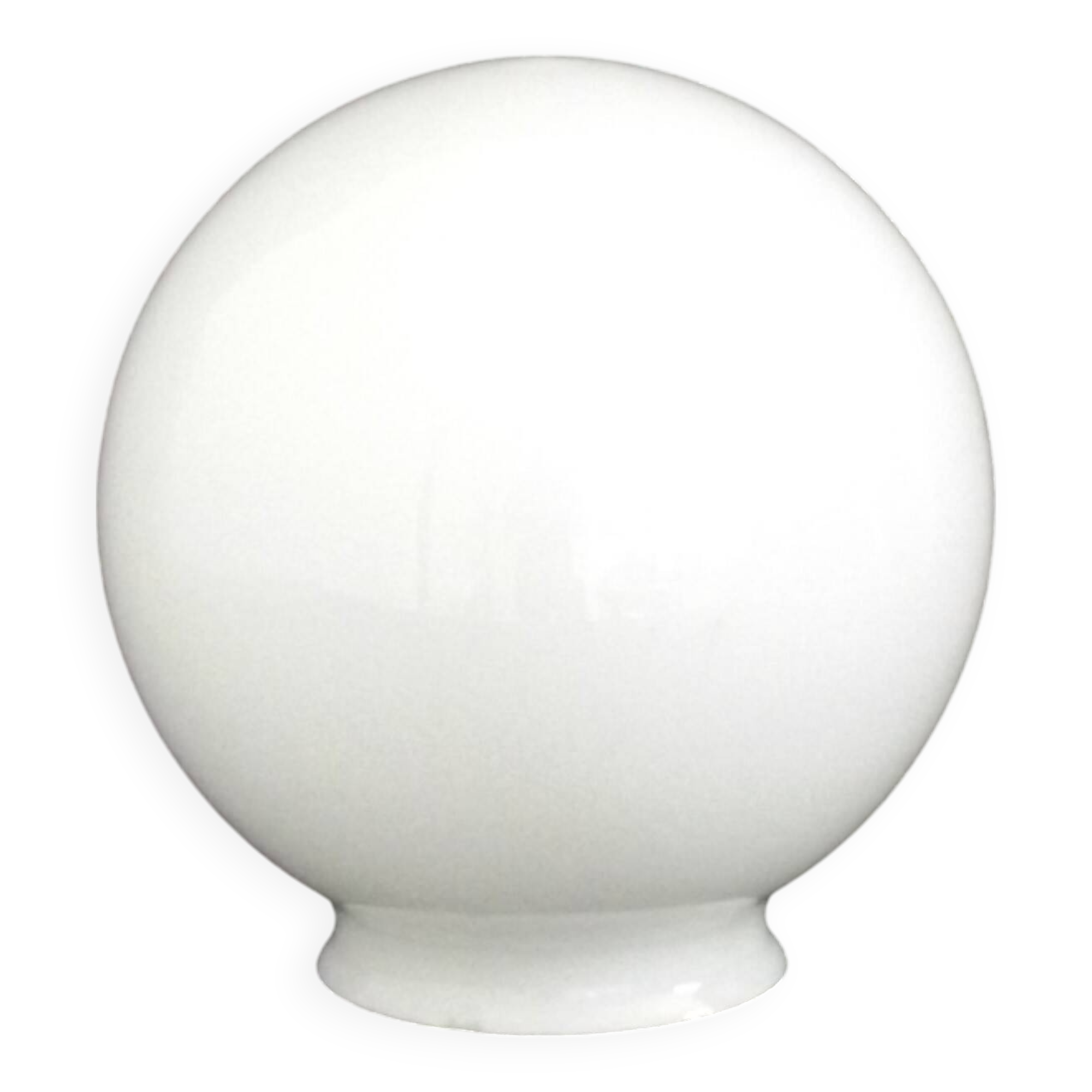 French Vintage White Opaque Glass Medium Replacement Glass Globe Shade 205