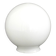 French Vintage White Opaque Glass Medium Replacement Glass Globe Shade 205