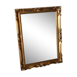 Bevelled gilded wood mirror