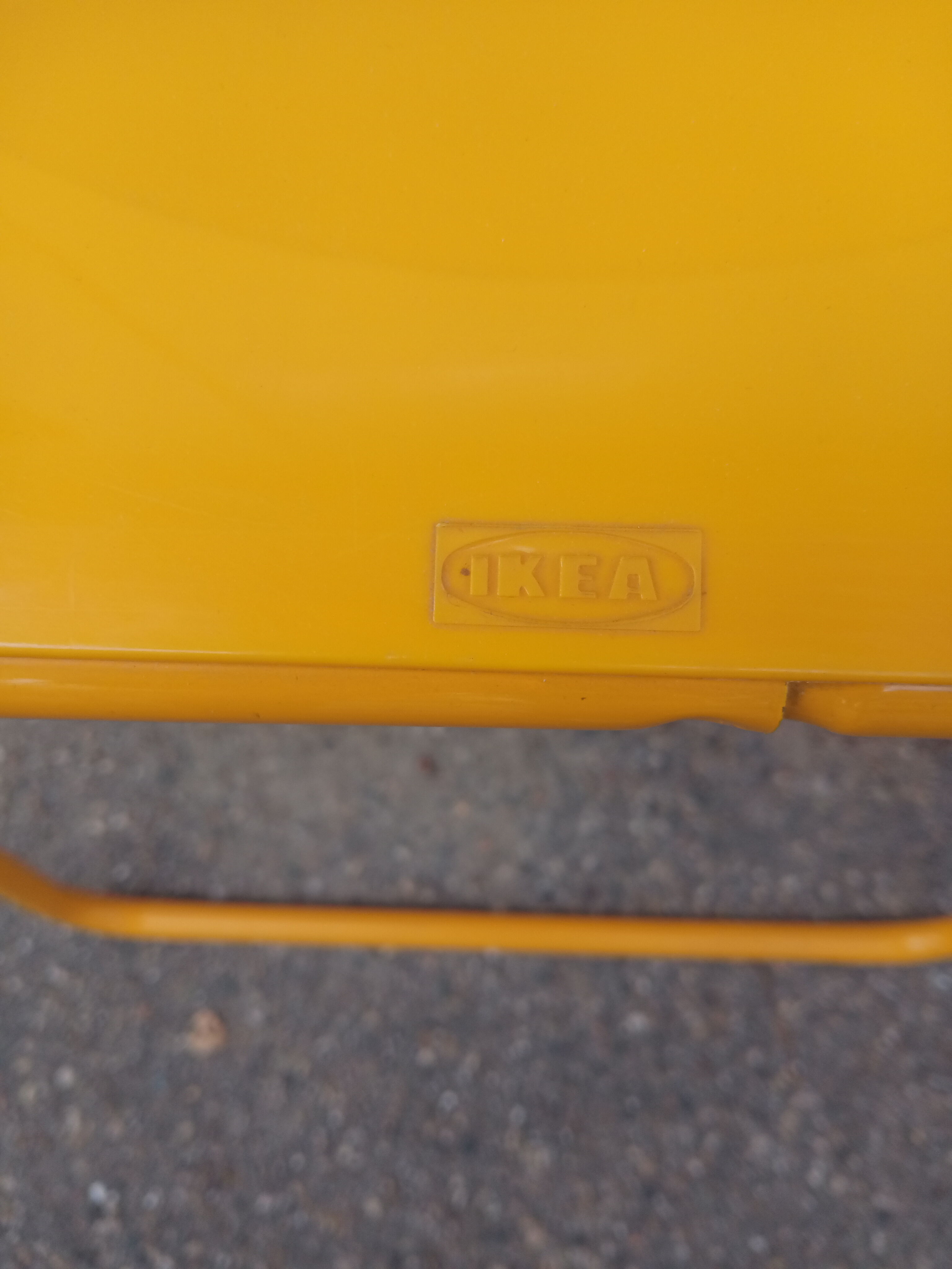 Orange vintage folding chairs