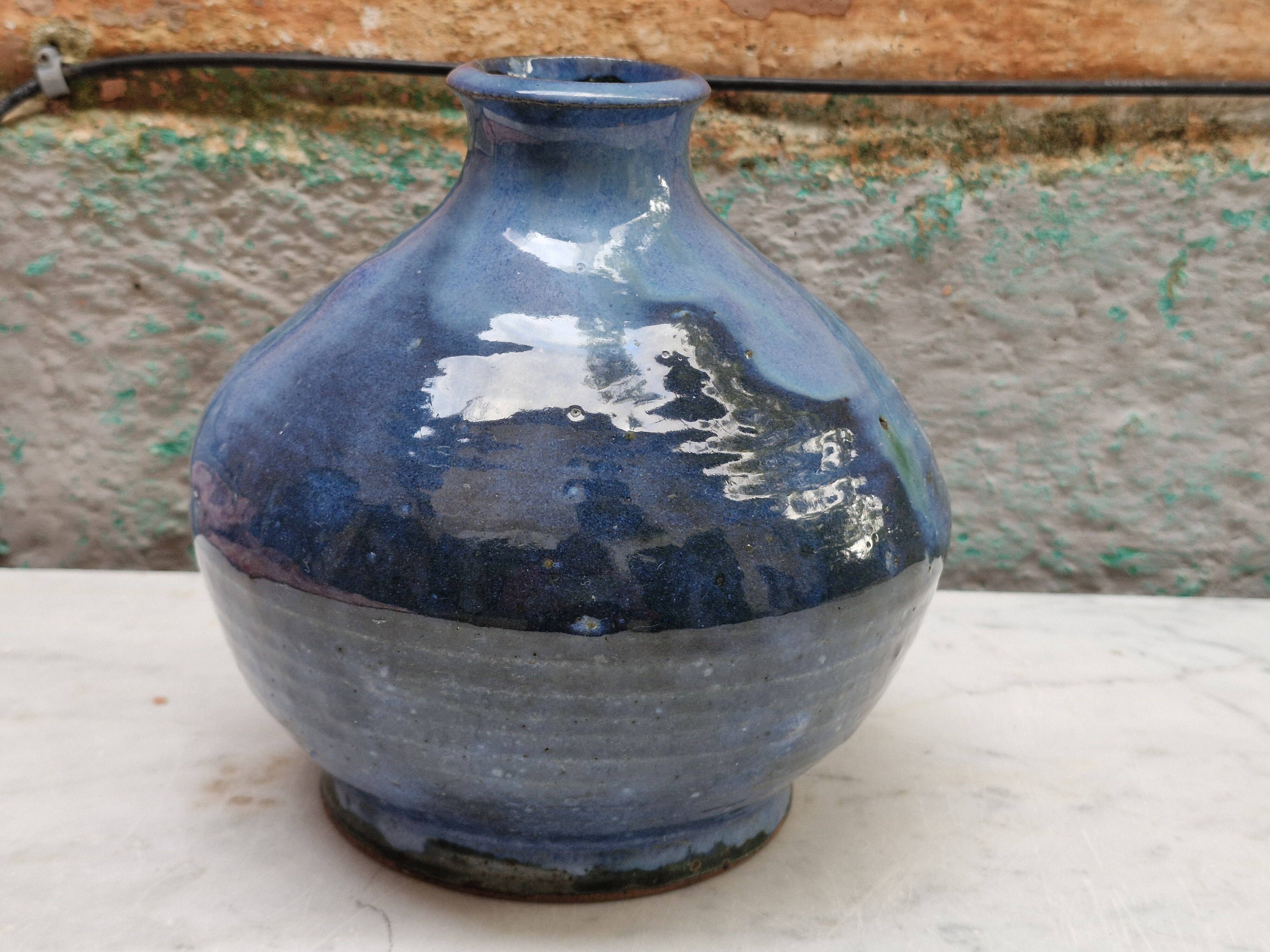 Vintage glazed ceramic vase Signed Z Karbowski