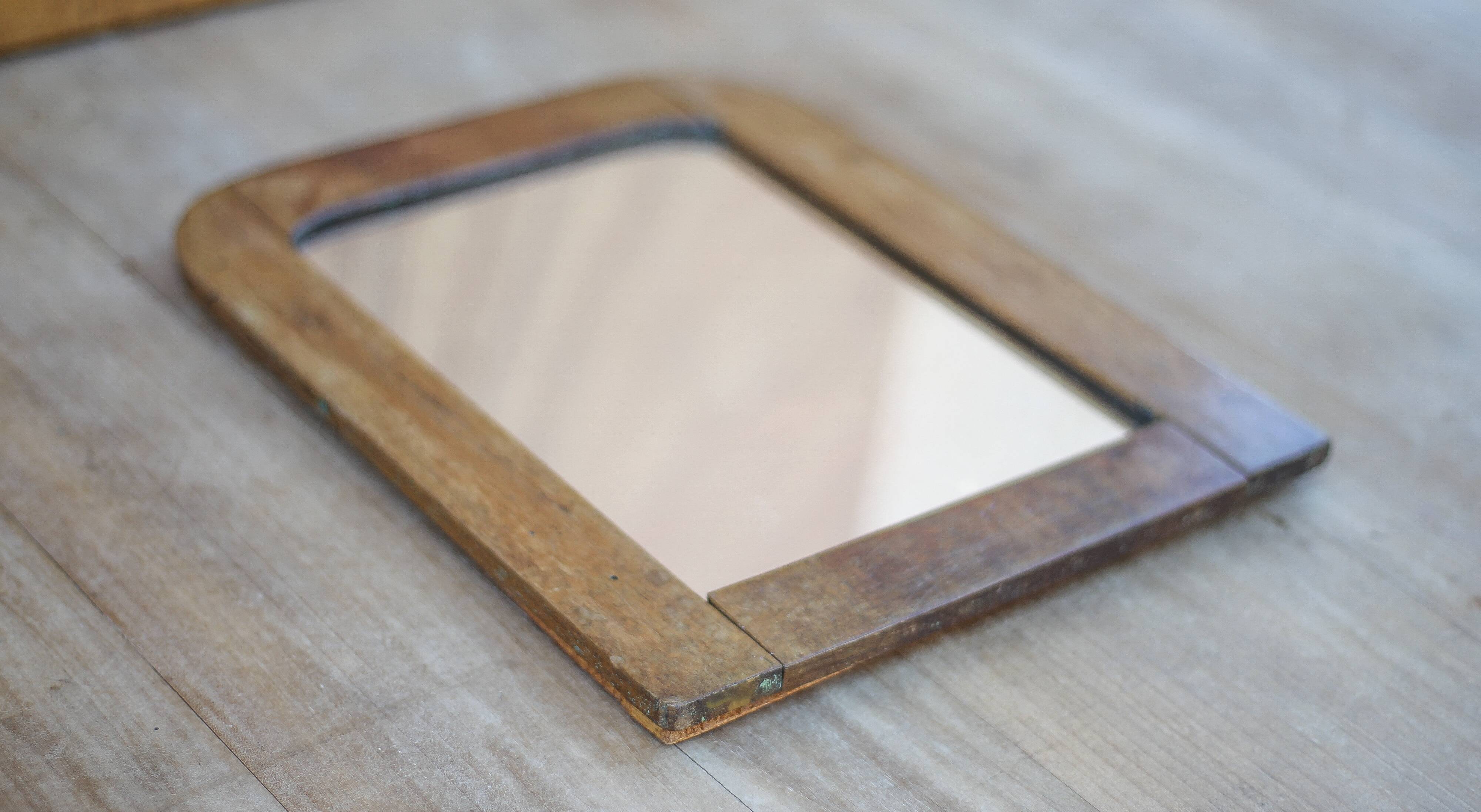 Vintage mirror, wooden mirror, old mirror, table mirror