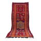 Red Vintage Moroccan Runner Rug 137 x 363 cm - Berber Wool Rug Hallway