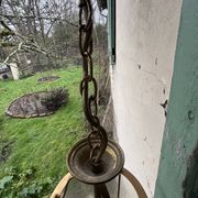 Paire de lustre en verre et laiton