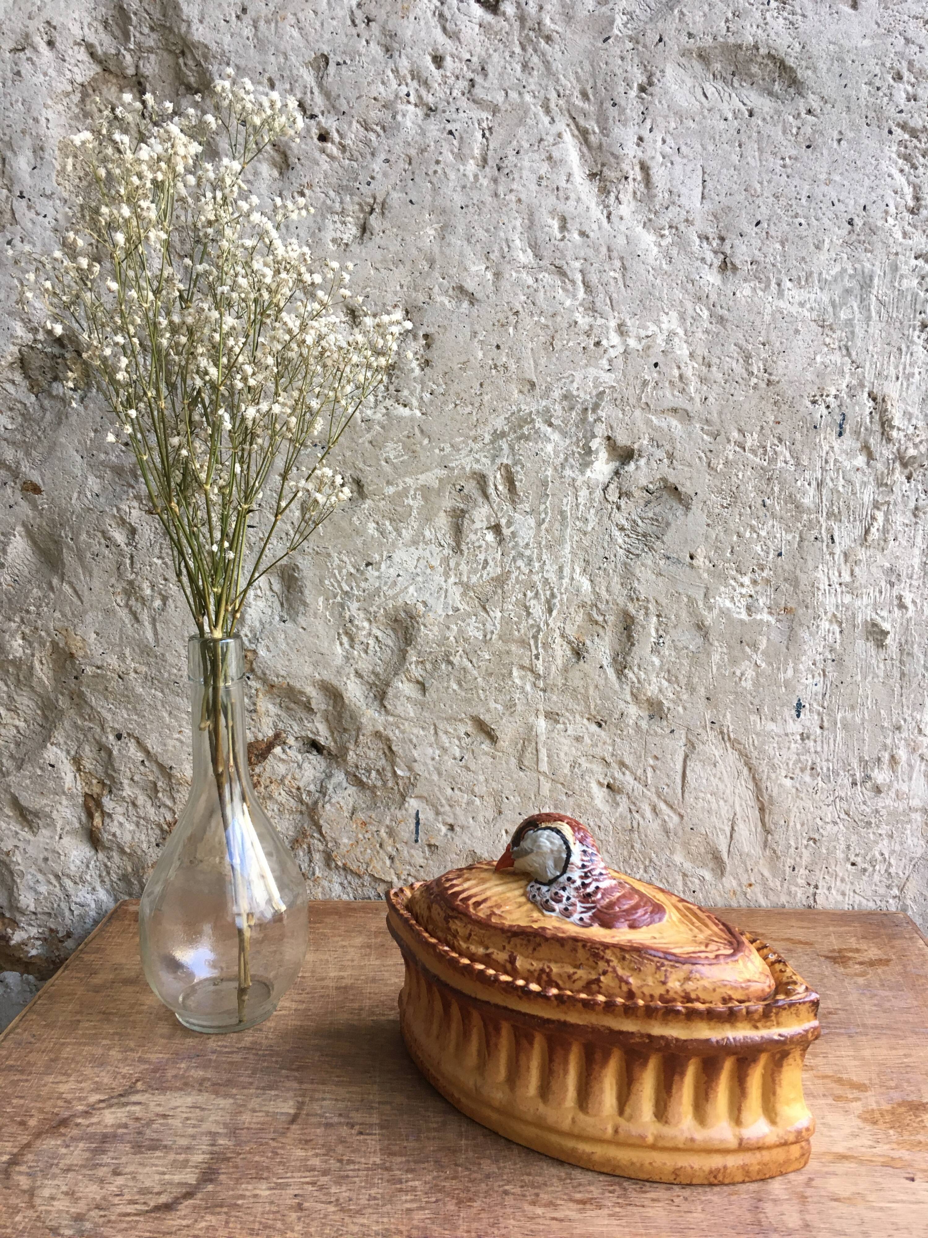 Pilivite porcelain oval pheasant terrine / Pillivuyt