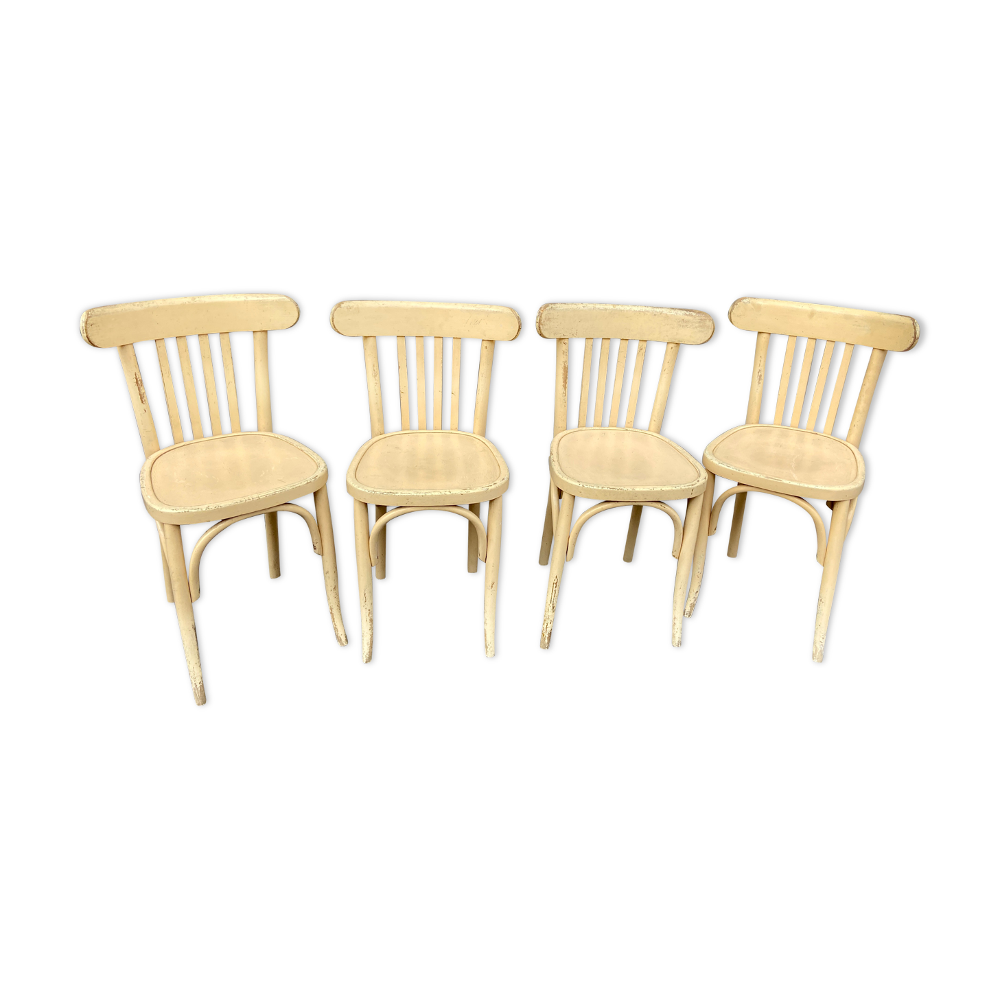 4 chairs bistro vintage coffee 1950