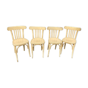 4 chaises bistrot café vintage