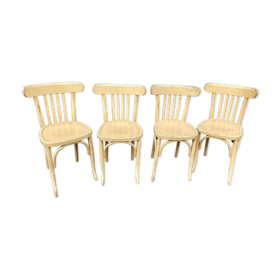 4 chaises bistrot café vintage 1950