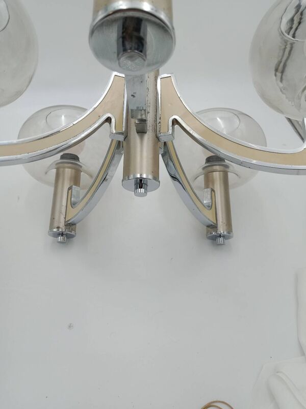 Lustre 5 feux chromé