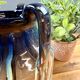 Ceramic vase with handles, flamed decoration – in the style of Capron