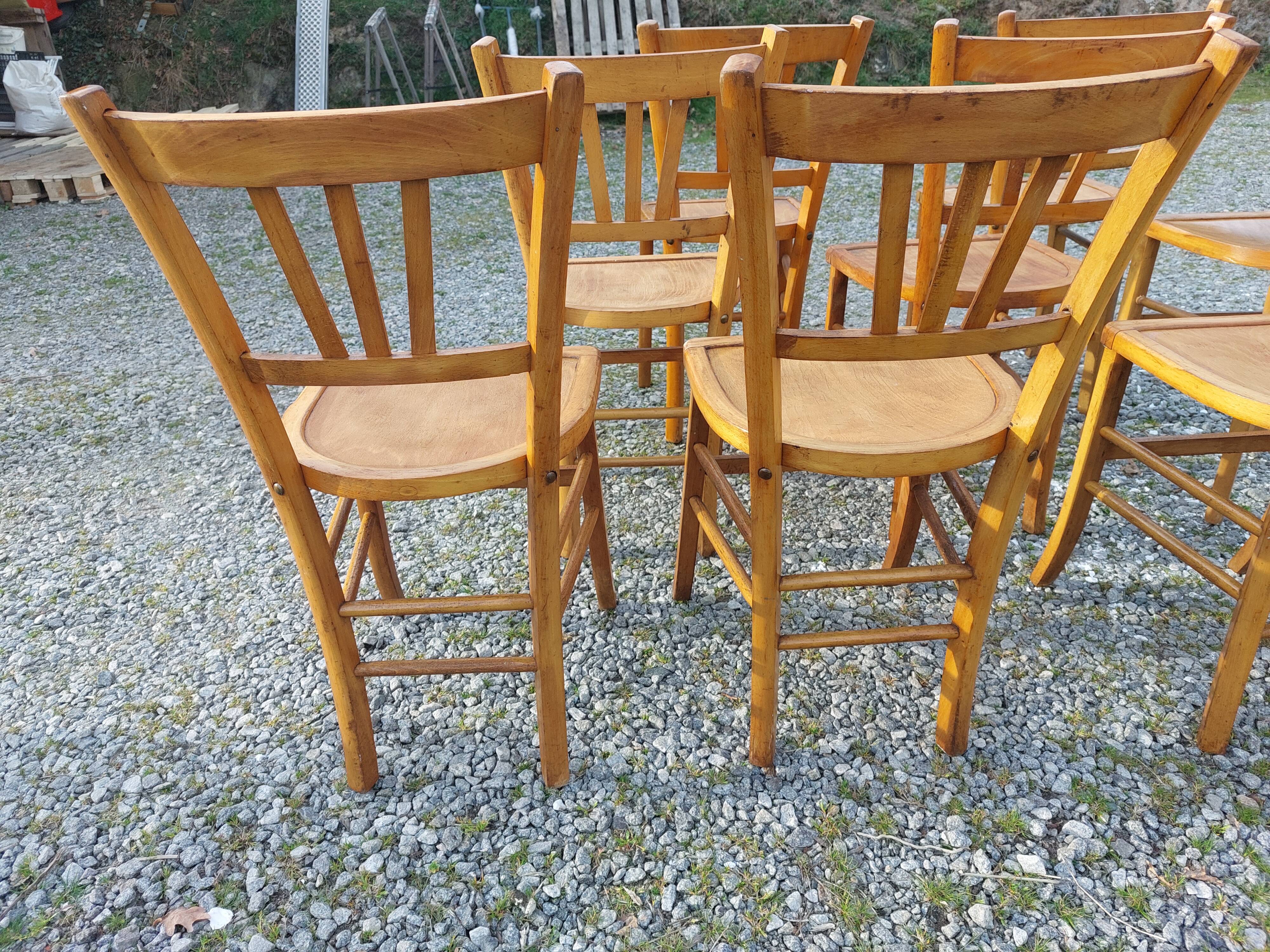 6 wooden bistro chairs, Luterma style