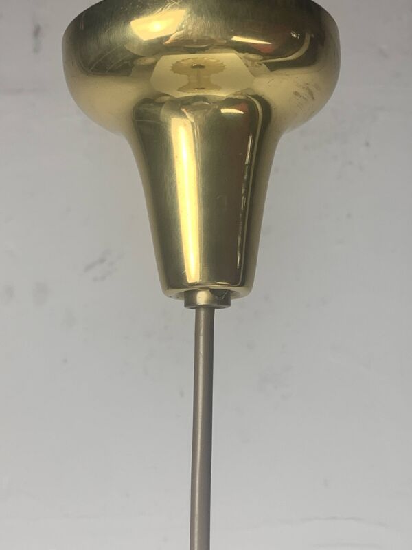 Lampe suspendue en forme de cocon OVNI du milieu du siècle avec laiton dans le style d'Achille Castiglioni, années 1960