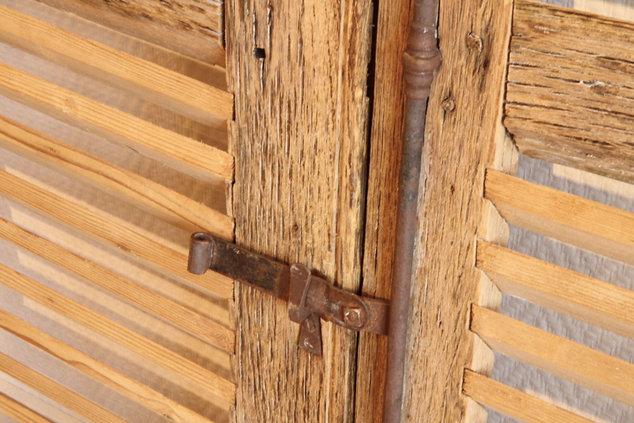 Pair of pickled wooden shutters