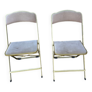 Paire de chaises pliantes