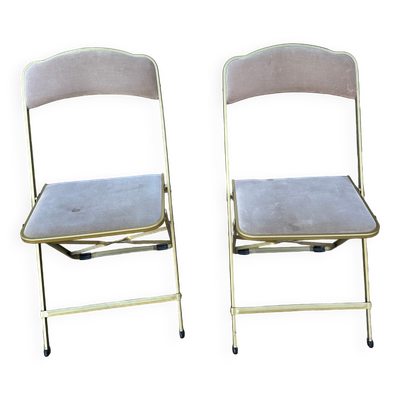 Paire de chaises pliantes