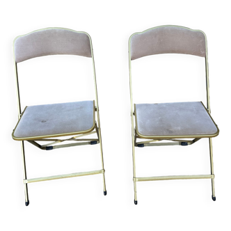 Paire de chaises pliantes