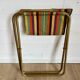 Pair of vintage Lafuma folding chairs model Chantazur Canvas 70s