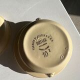 Glazed light yellow ceramic terrine