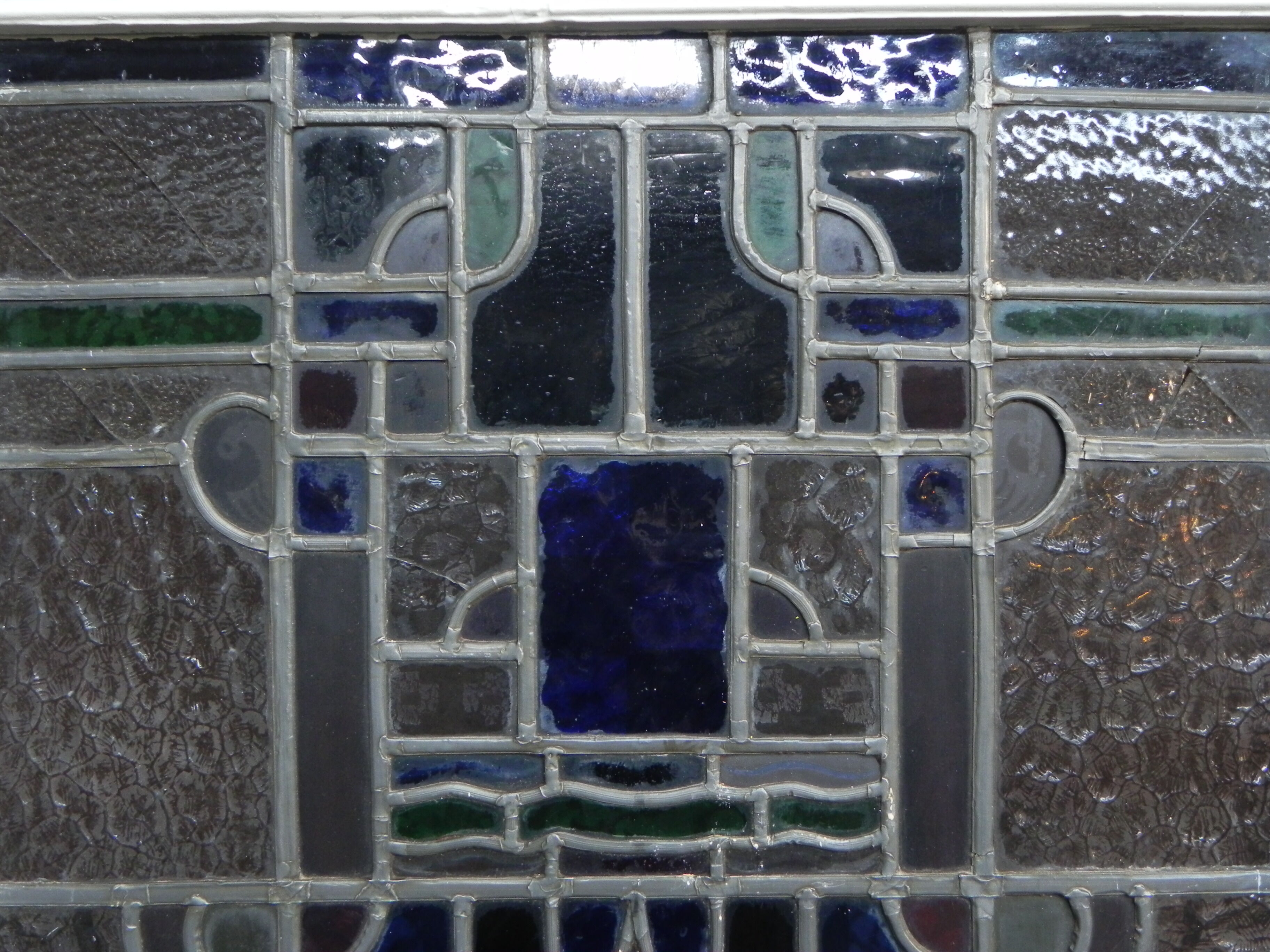 Porte intérieure avec vitrail art déco