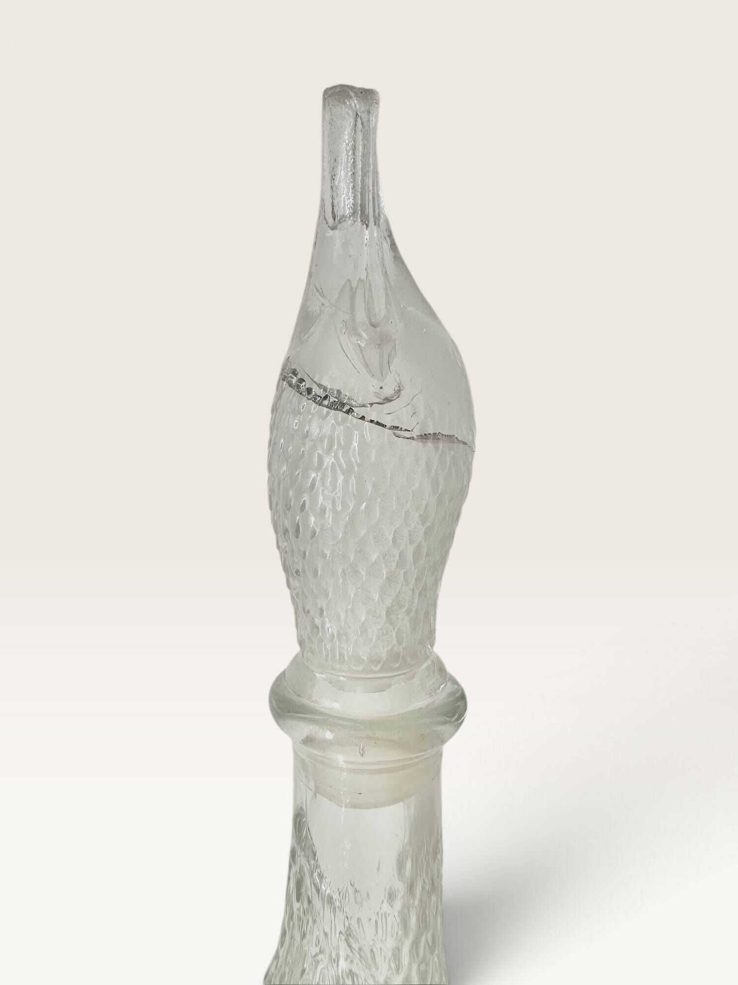 Moulded glass duck carafe