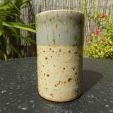 Small straight stoneware vase