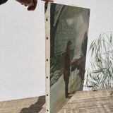 Anxian painting Painting seller of brown on vintage canvas