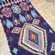 Vintage Boucherouite hallway runner: Moroccan Berber rug