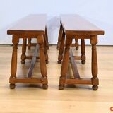 Pair of Benches, Louis XIII style – 20th