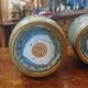 Very pretty pair of vases, Sarreguemines earthenware, early 20th century, sold