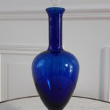 Italian carafe in blue polished glass Klein 60s