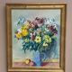 Original Swedish Oil On Canvas – “Still Life With Flowers In Vase” By Jan Sonne (1909-96) 1980 – Vintage & Framed
