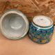 Old Jobbana Butter Jar Morocco Polychrome Earthenware 19th Century Vintage #B083