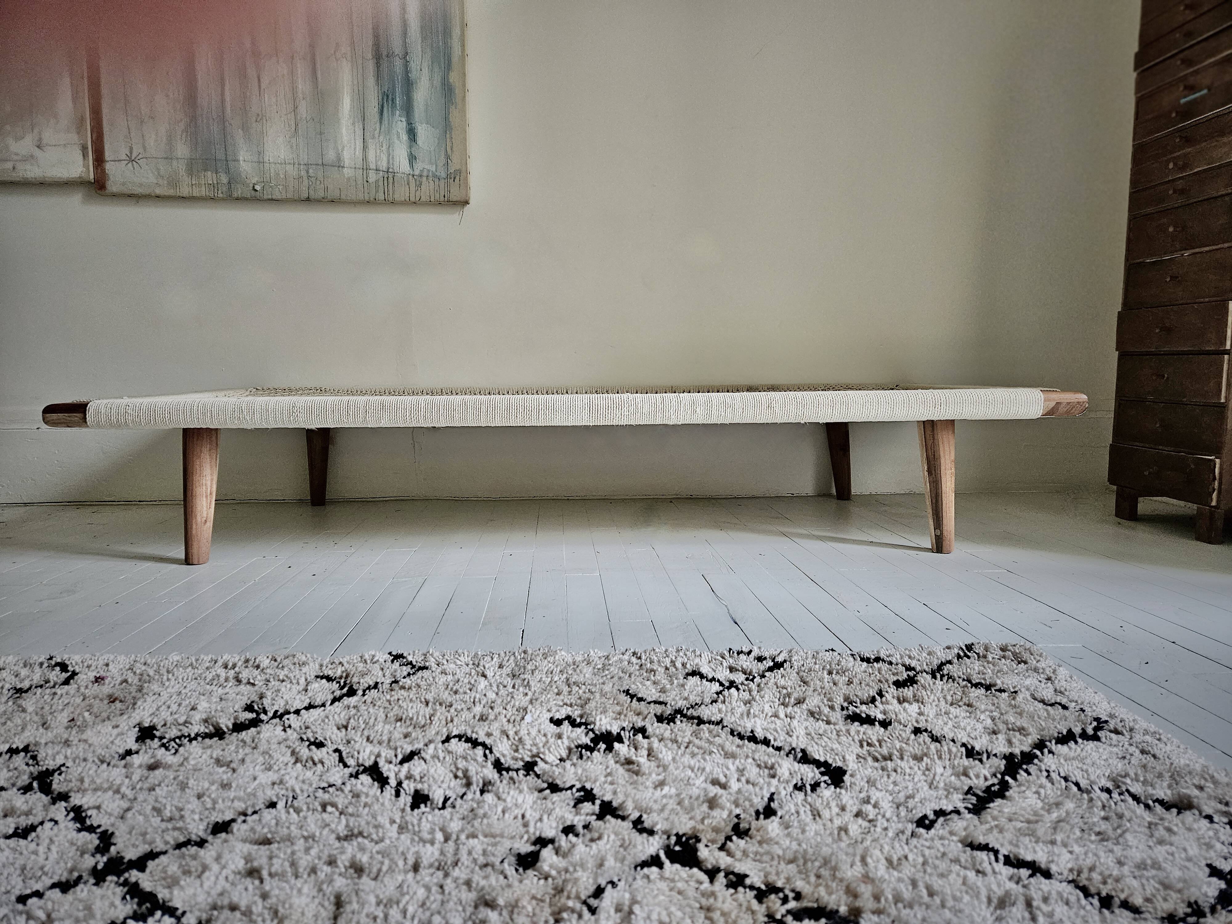 Daybed, charpoy or Indian bed, braided rope