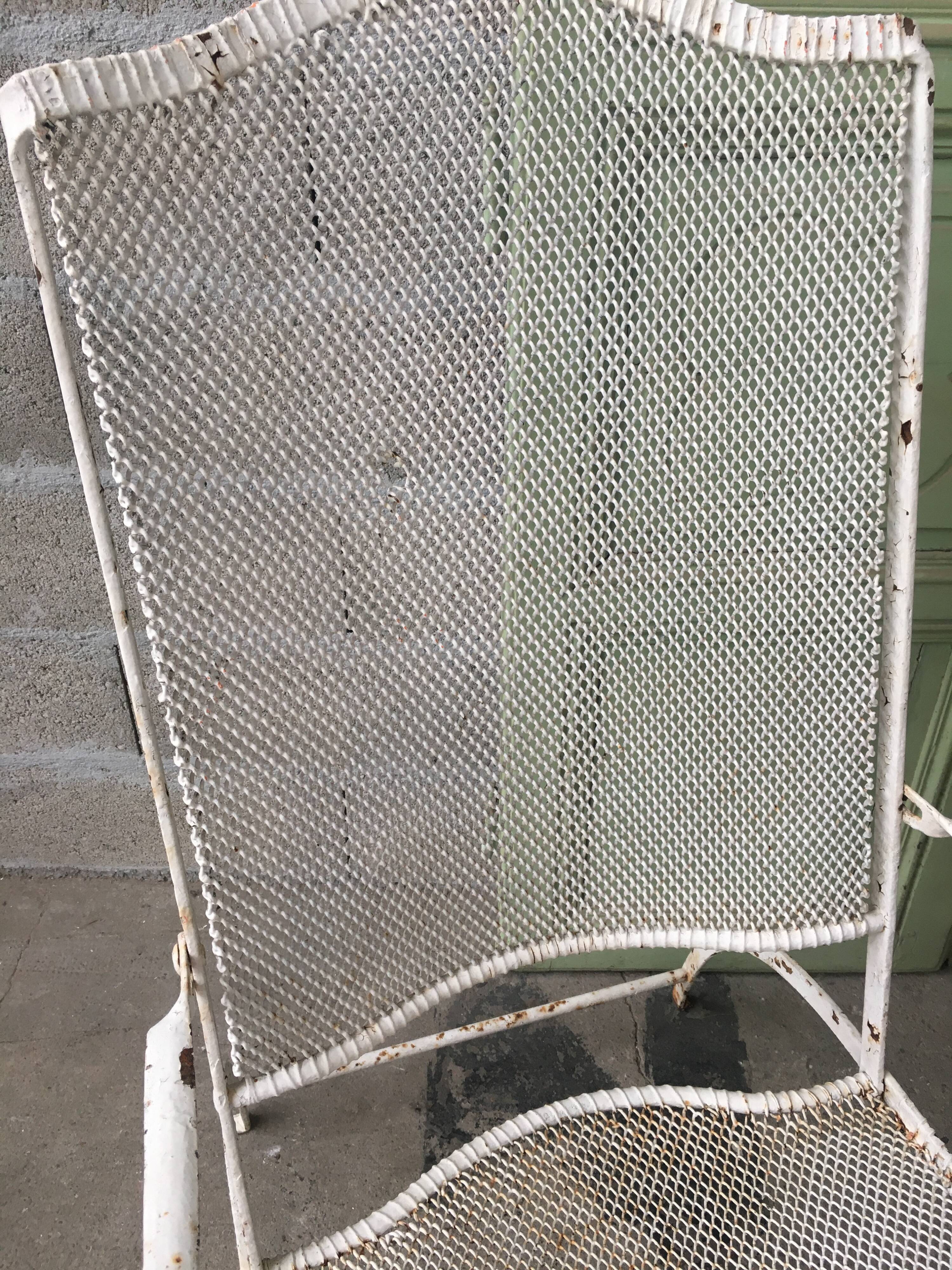 Metal garden armchairs