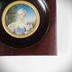 Miniature portrait of Madame Bergeret by Bouchet, hand-painted gouache, 19th century