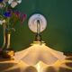 Vintage white opaline lampshade wall light