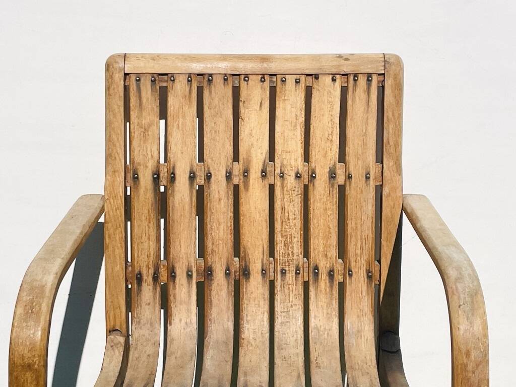 Vintage 1960s Wooden Children's Armchair