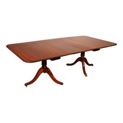 table de salle à manger anglaise tripode en acajou massif - 19° siècle