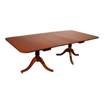 English tripod dining table in solid mahogany - 19th century