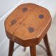 Tabouret de bar X 3 , tabouret bois et métal, tabouret brustaliste, tabouret haut